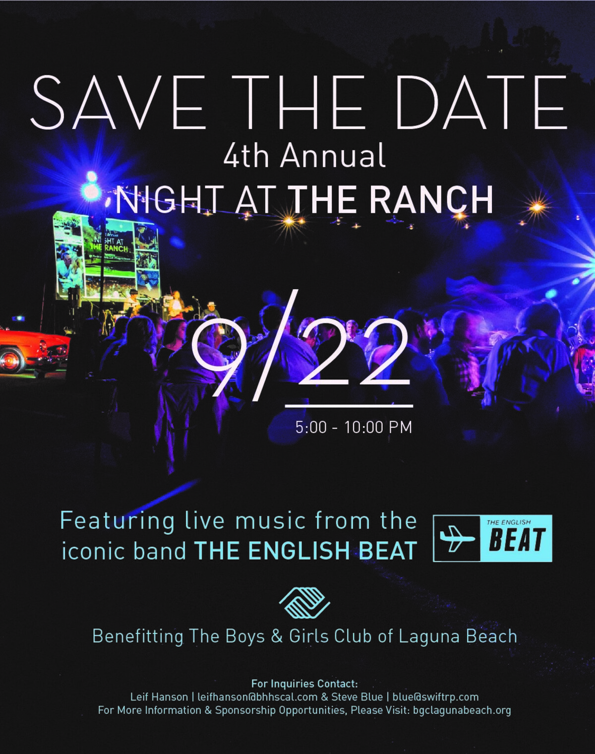 Night At The Ranch - Featuring LIVE music from the iconic band ENGLISH BEAT!! Banner