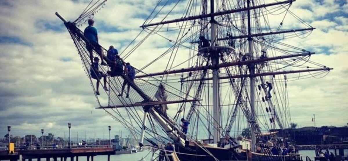 Staff Mariner Booth at Tall Ship Festival Banner