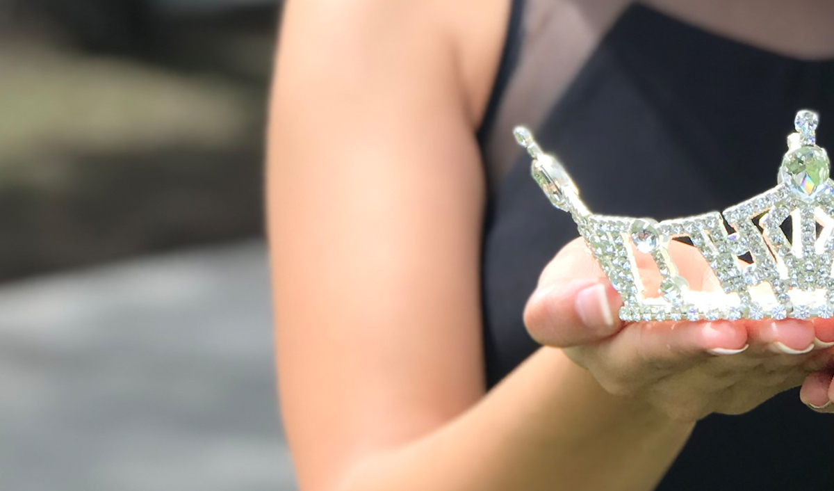 2019 Miss Tustin Scholarship Competition  Platinum Celebration Banner