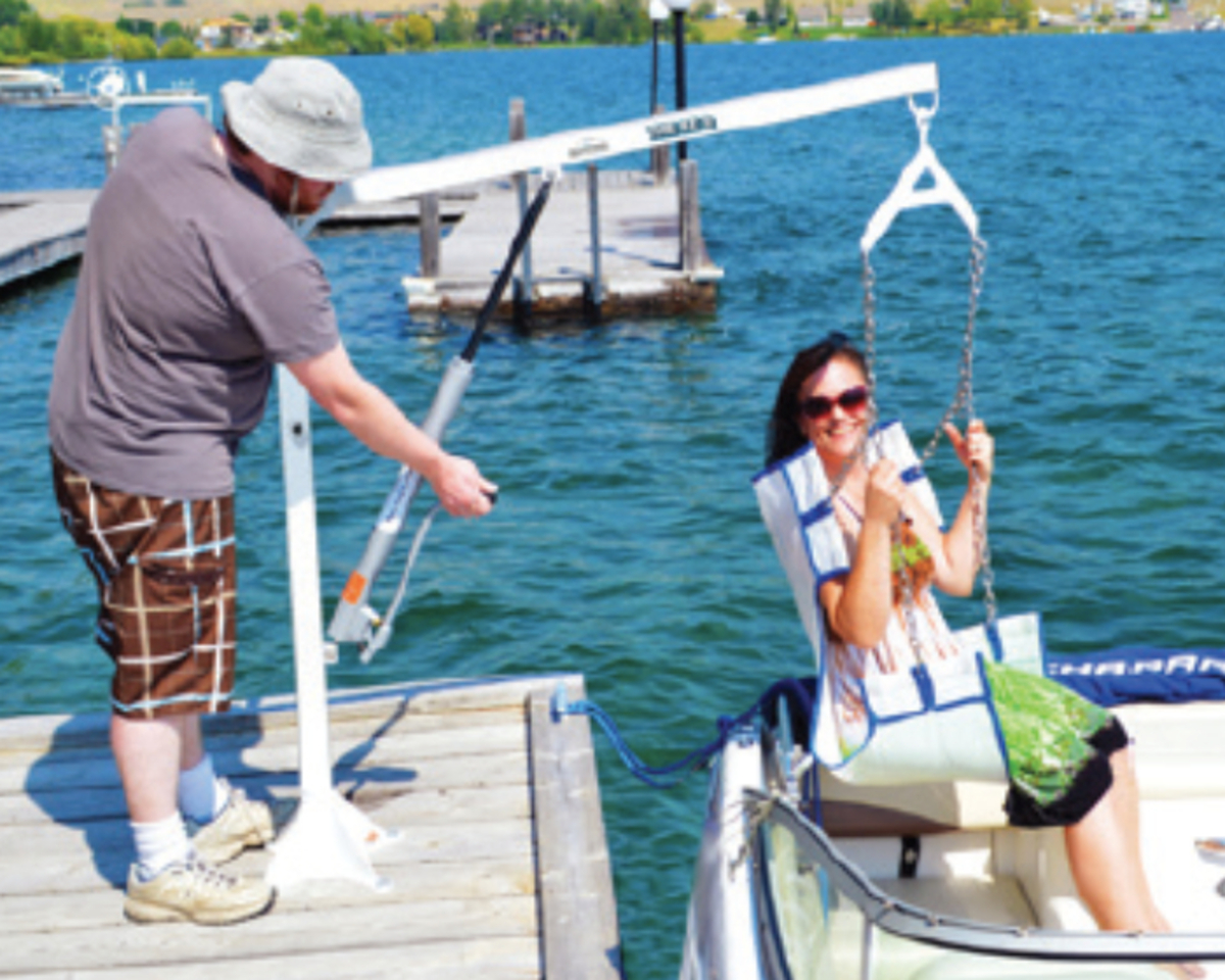 Human Lift for San Diego Yacht Club Banner