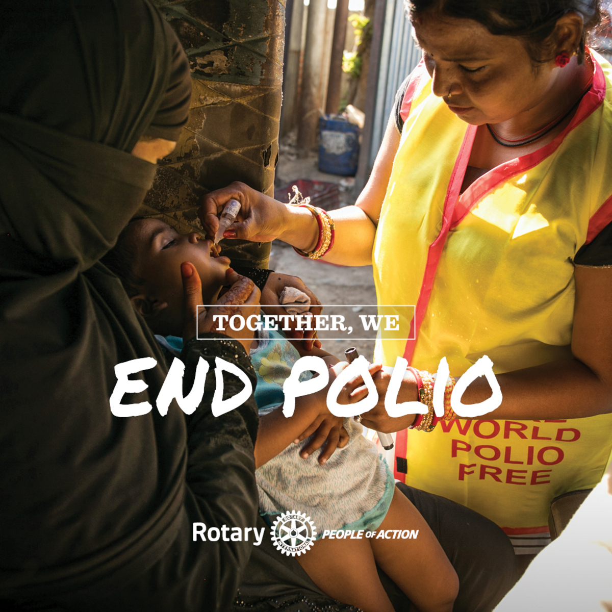 End Polio Now w/ Hermosa Beach Rotary Banner