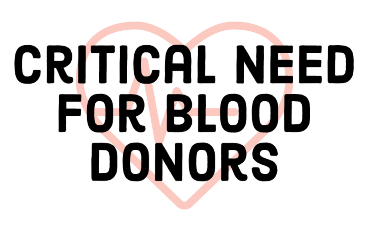 Give Blood with American Red Cross Banner