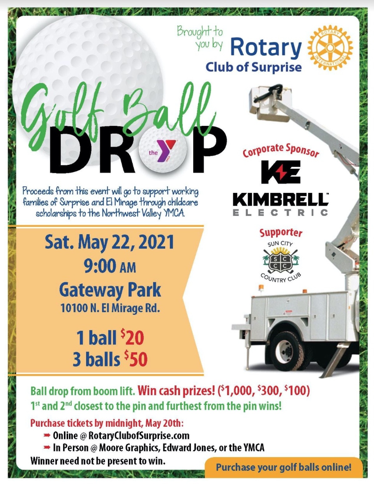 Golf Ball Drop Banner