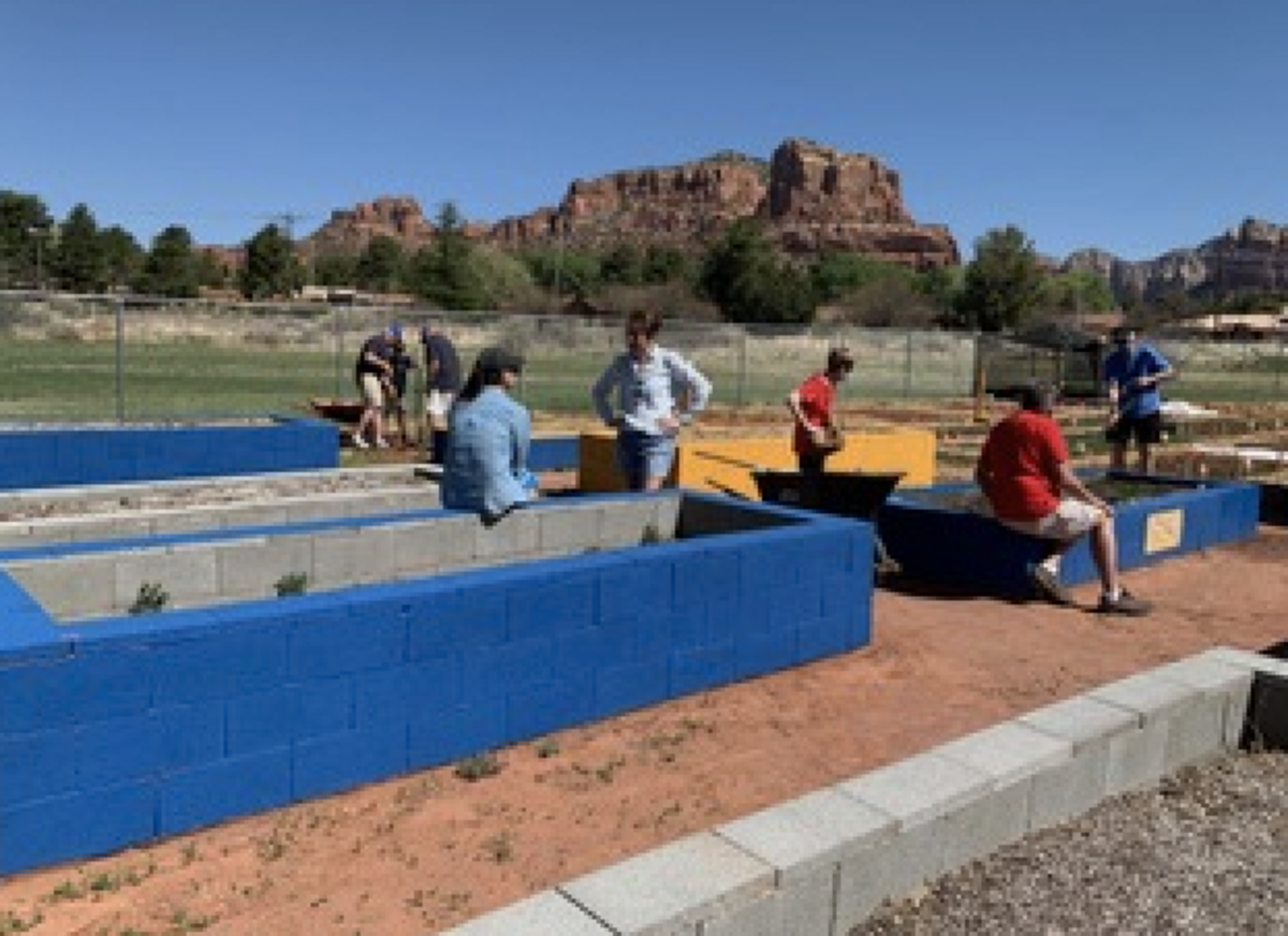 Sedona Village Rotary Community Garden Workday Banner