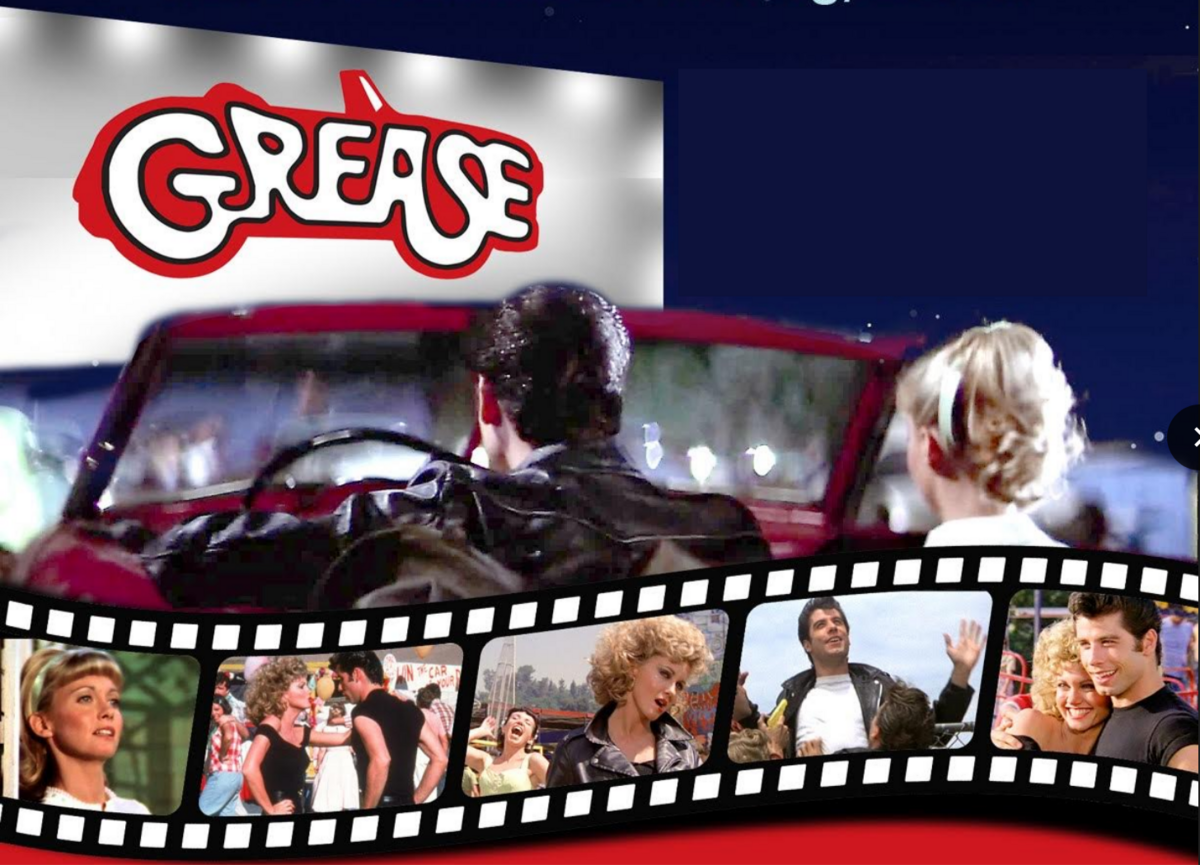 Drive-In Movie Night Featuring "GREASE" Banner