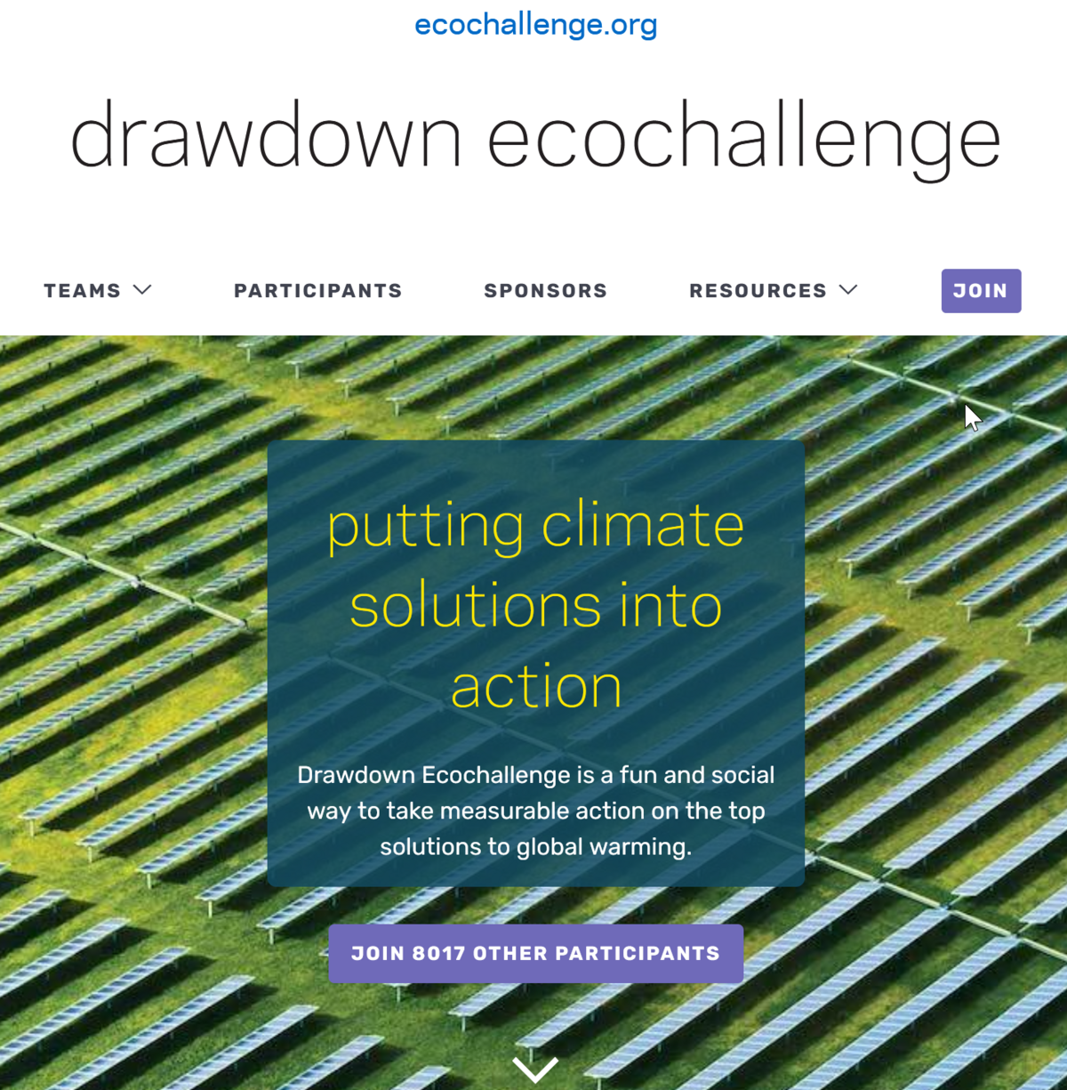 Drawdown Ecochallenge Banner