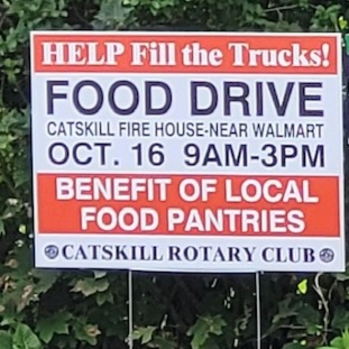 Help Fill the Trucks Food Drive Banner