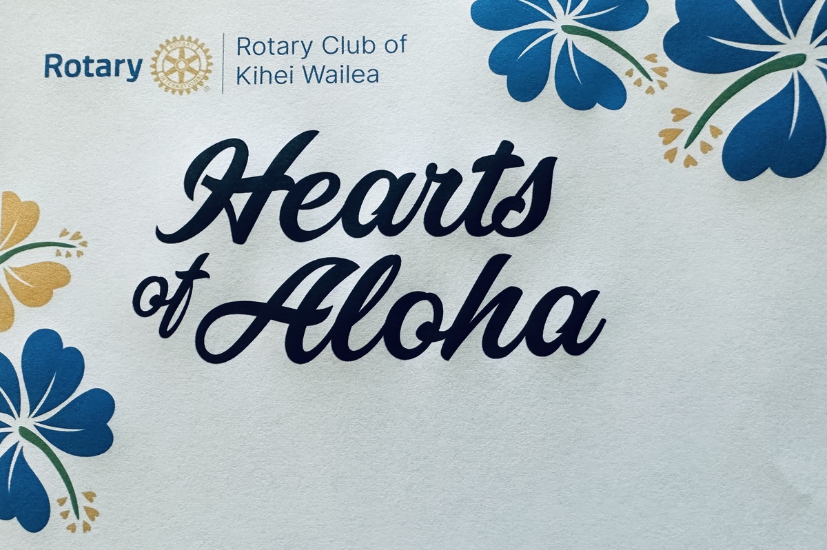 Rotary of Kihei Wailea Presents "Hearts of Aloha" On-line Auction Banner