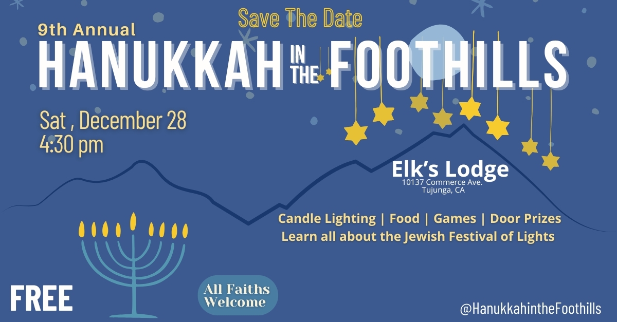 Hanukkah in the Foothills 2024 Banner