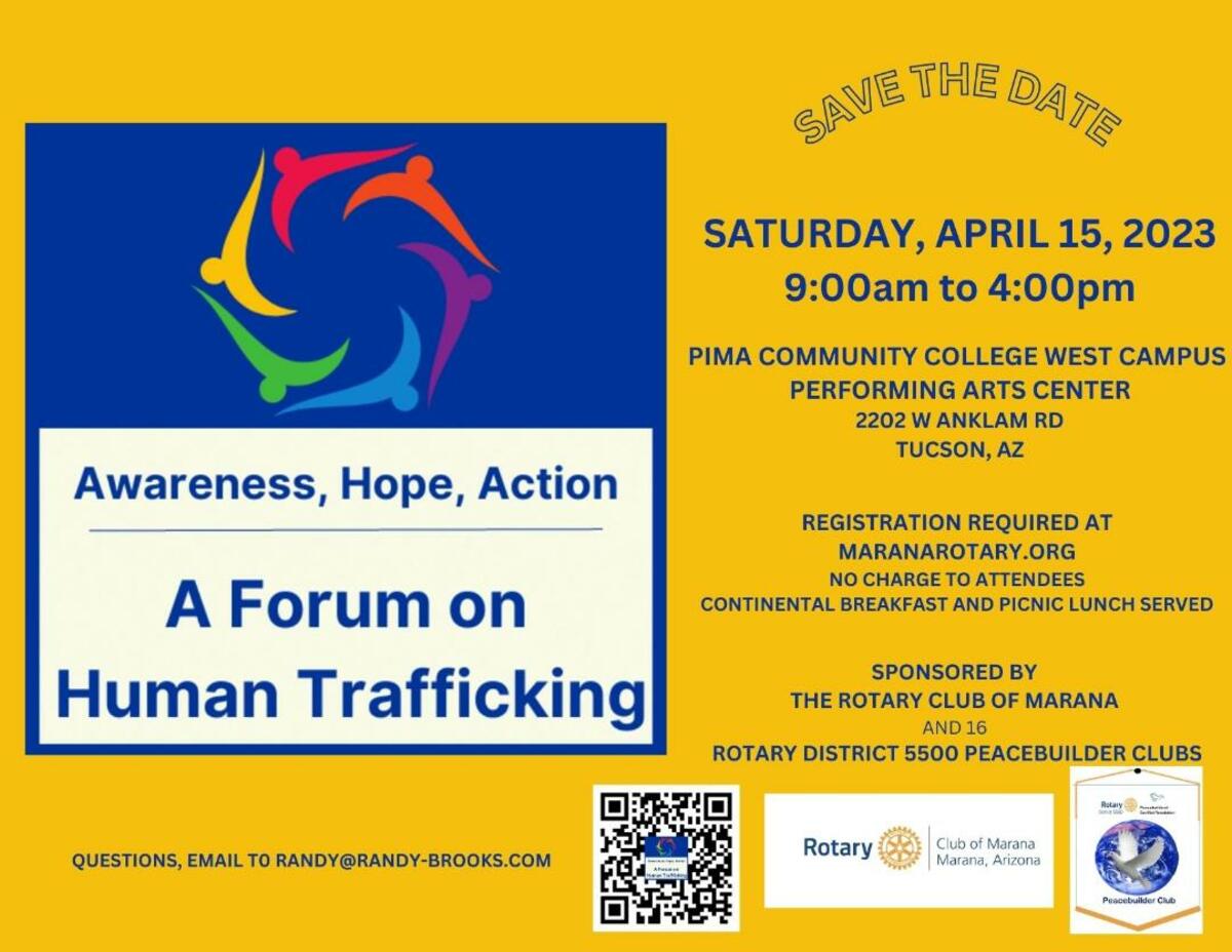 RC MARANA - Forum on Human Trafficking Banner