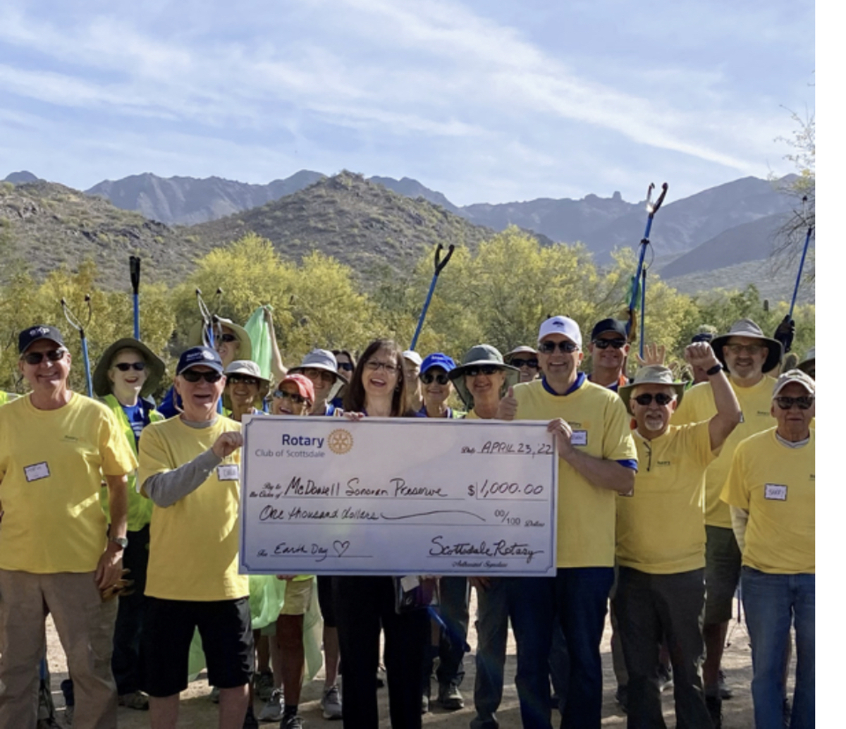 -Rotary Club of Scottsdale support of the McDowell Sonoran Preserve Banner