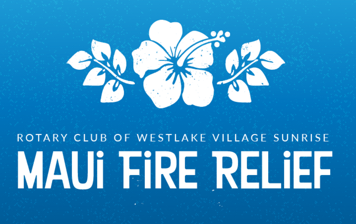 Maui Fire Relief - Rotary Club of Westlake Village Sunrise Banner