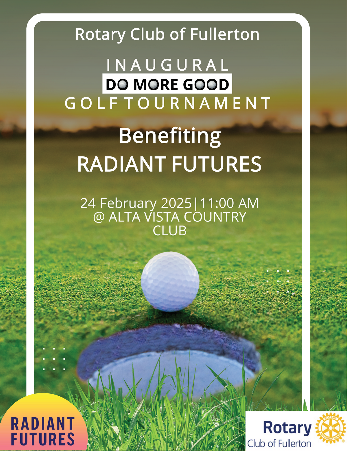 Fullerton Rotary DO MORE GOOD Golf Tournament Banner