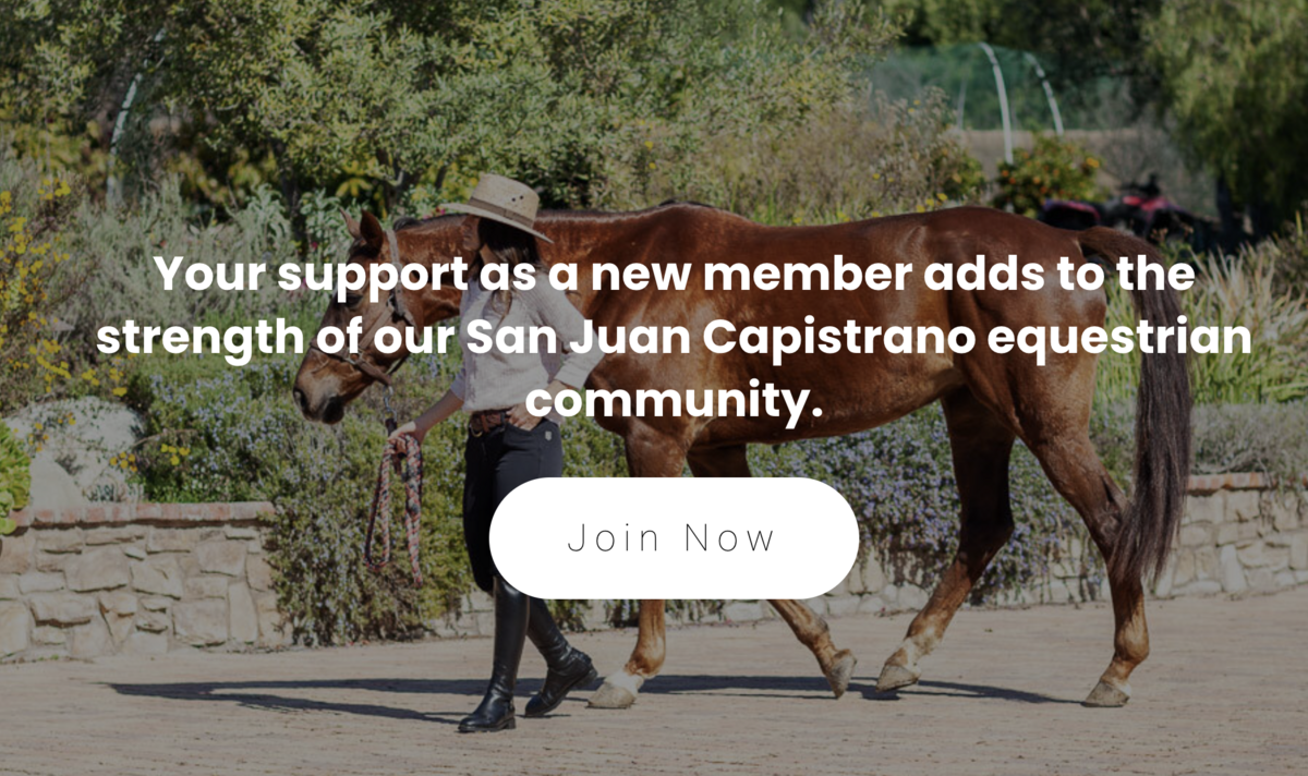 Join the San Juan Capistrano Equestrian Coalition | Life Time Membership Banner