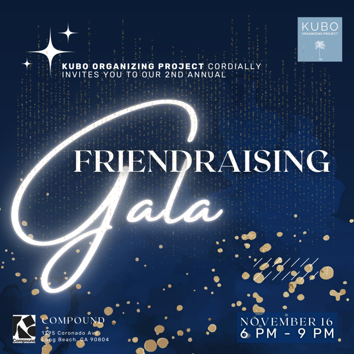 Kubo OP 2nd Annual Friendraising Gala Banner