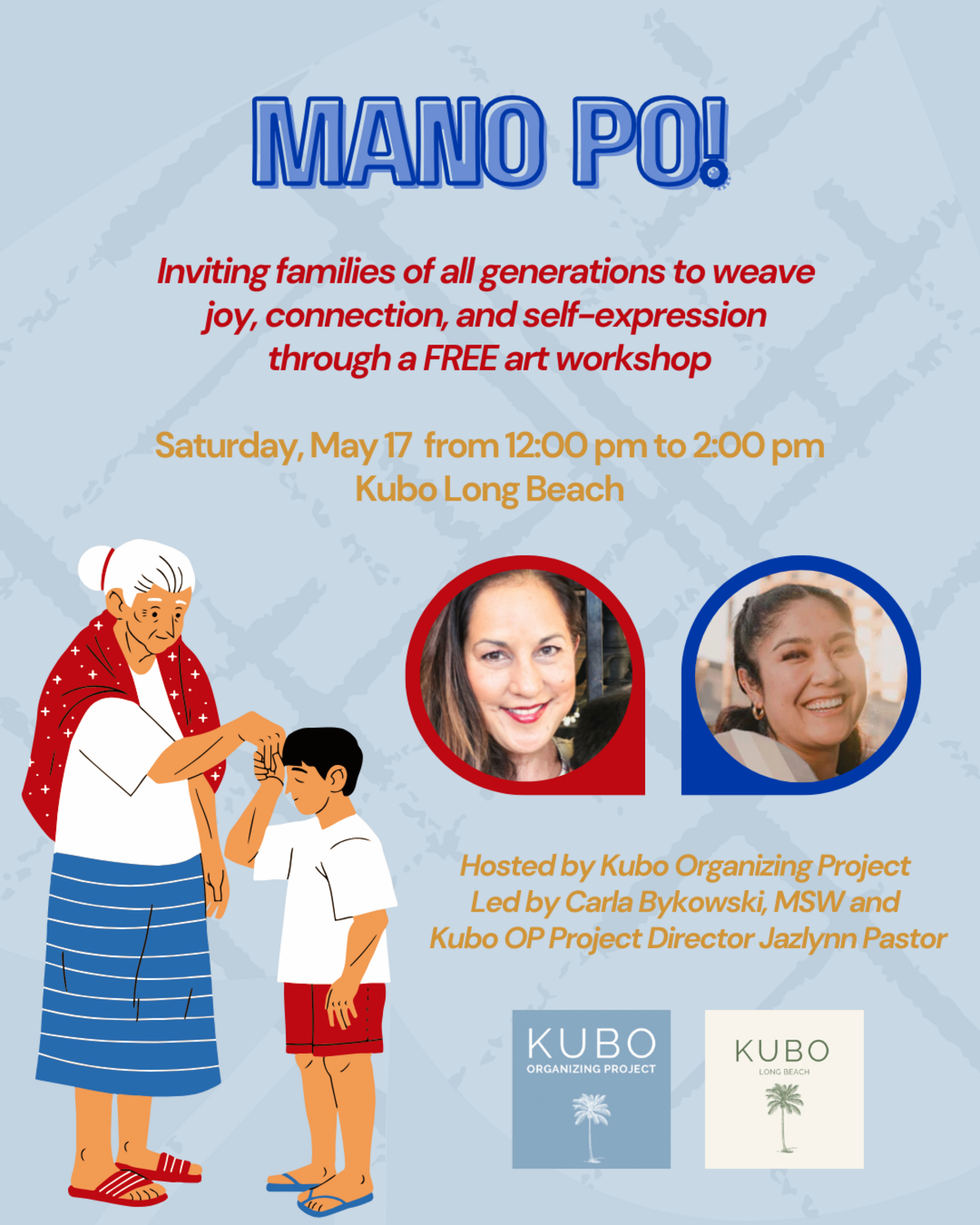 Mano Po LAUNCH (Art Program for Intergenerational Families) Banner
