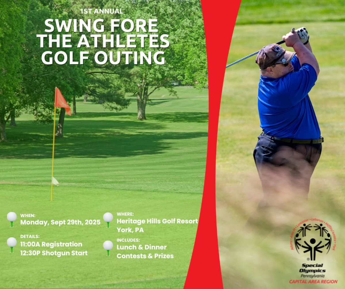 Swing FORE The Athletes Silent Auction - Special Olympics Pennsylvania Banner