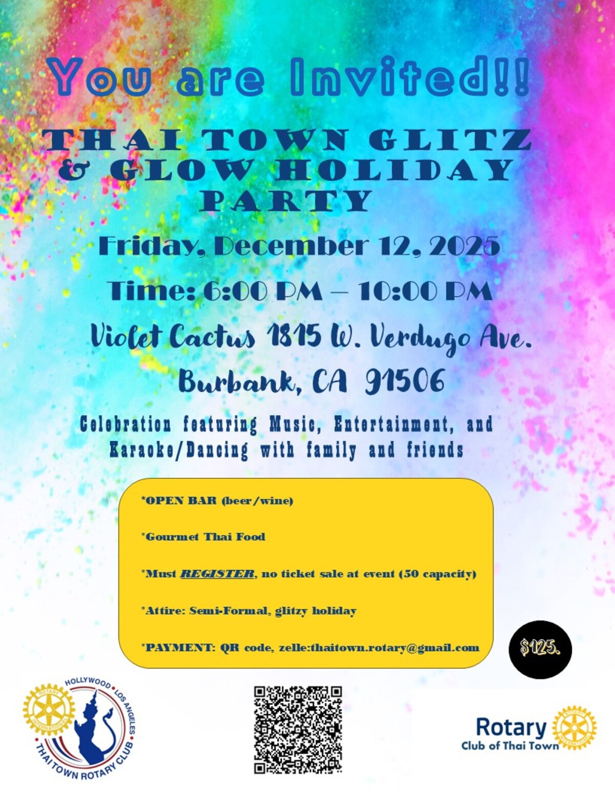 Thai Town Holiday Party 2025 Banner