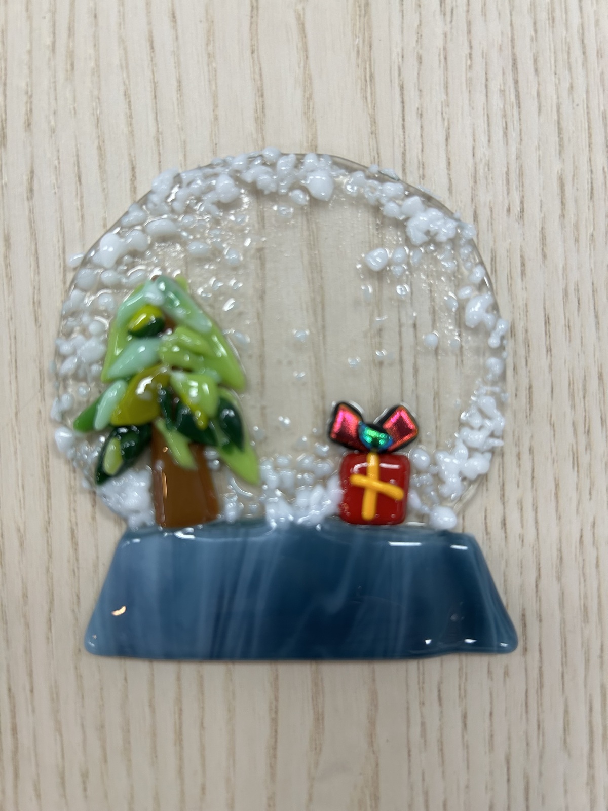 Snow Globe Fused Glass Ornaments Banner