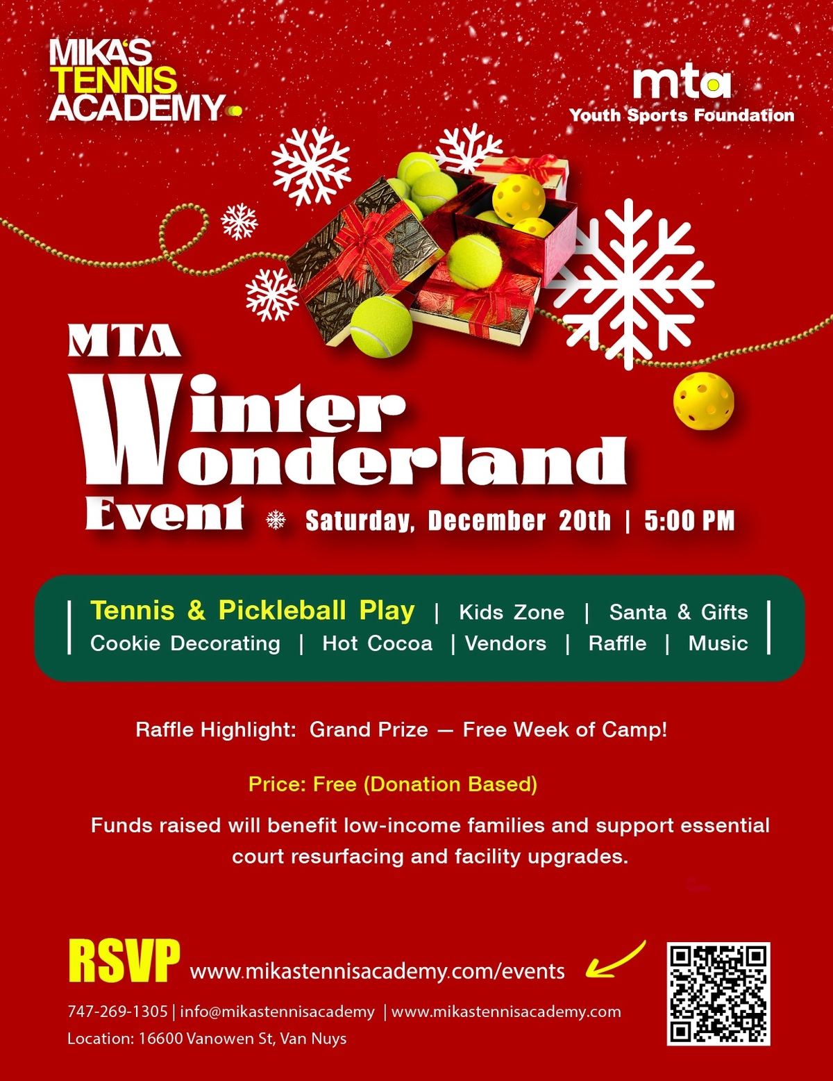MTA Winter Wonderland Event Banner