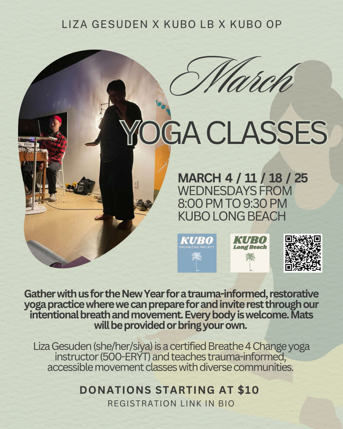 March Yoga with Liza Gesuden Banner