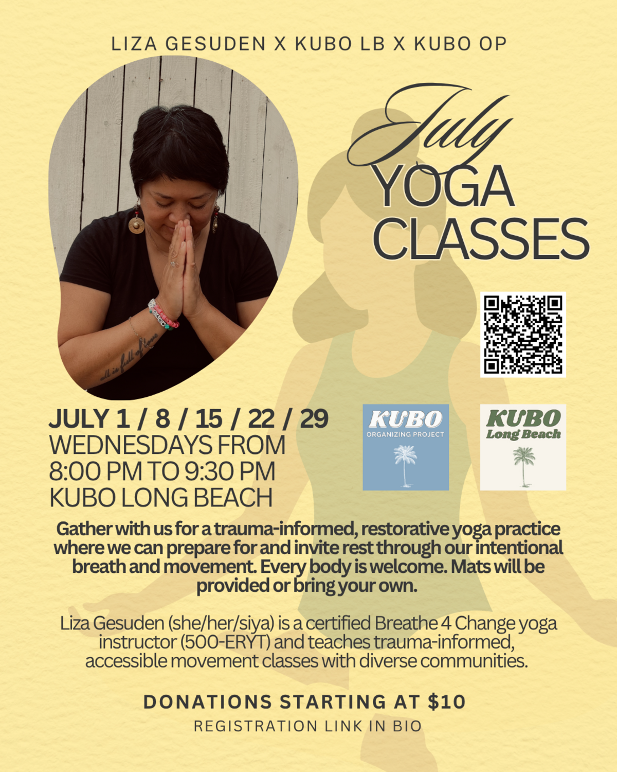 July Yoga with Liza Gesuden Banner