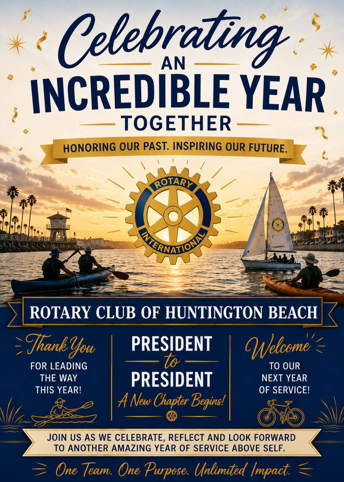 2026 - Huntington Beach Rotary Presidential Throwout Party! Banner