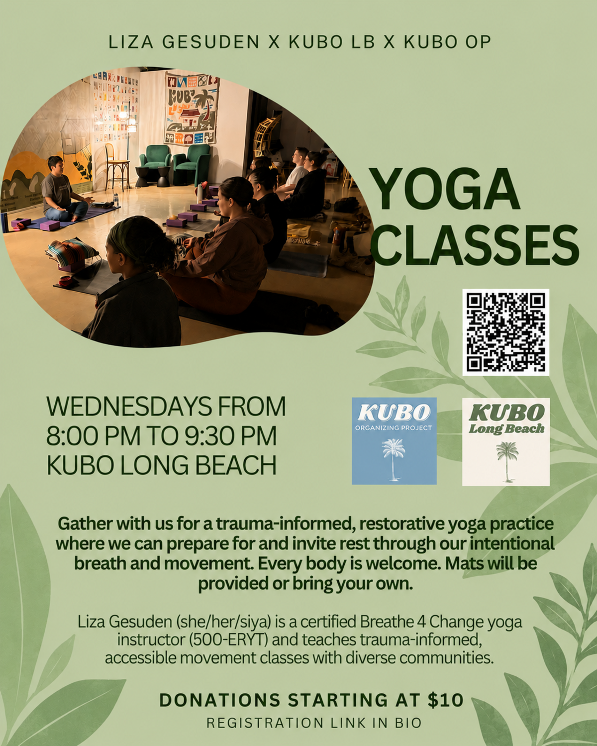 Weekly Yoga with Liza Gesuden Banner