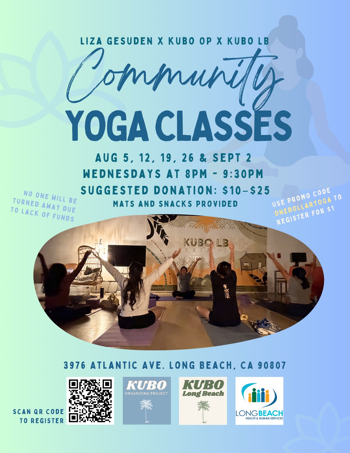 Community Yoga with Liza Gesuden (Sept 2) Banner