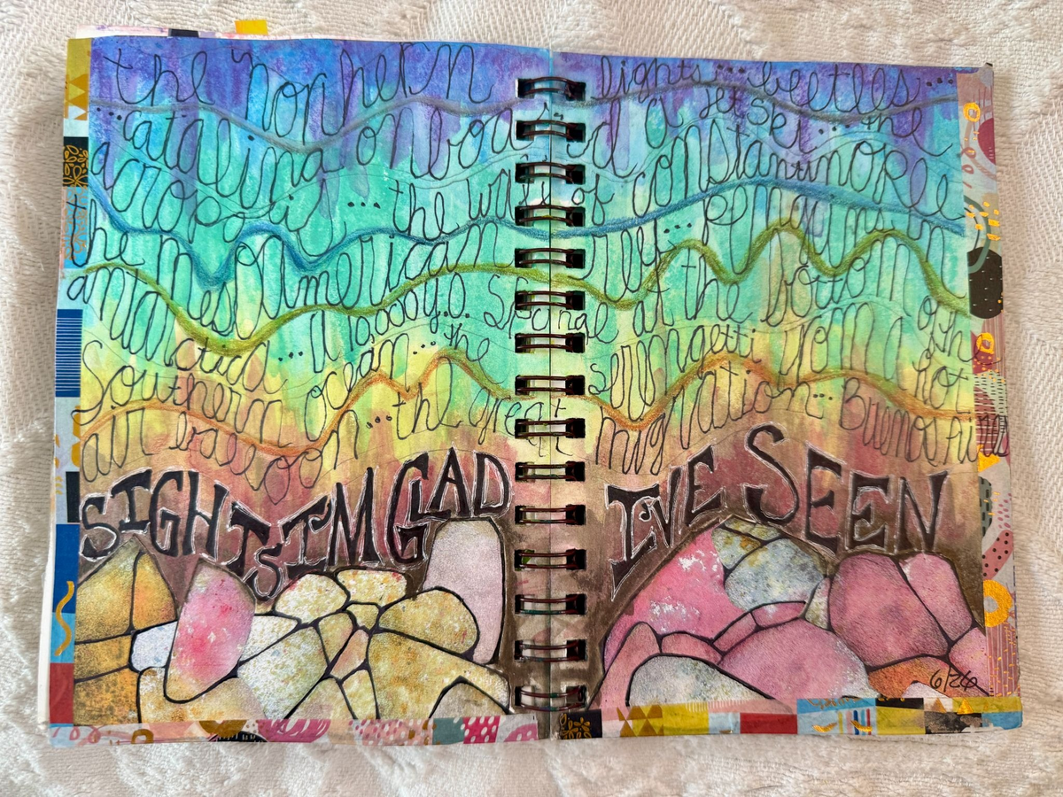 ART JOURNALING AS A TOOL FOR LIVING, TEACHING and  LEARNING Banner