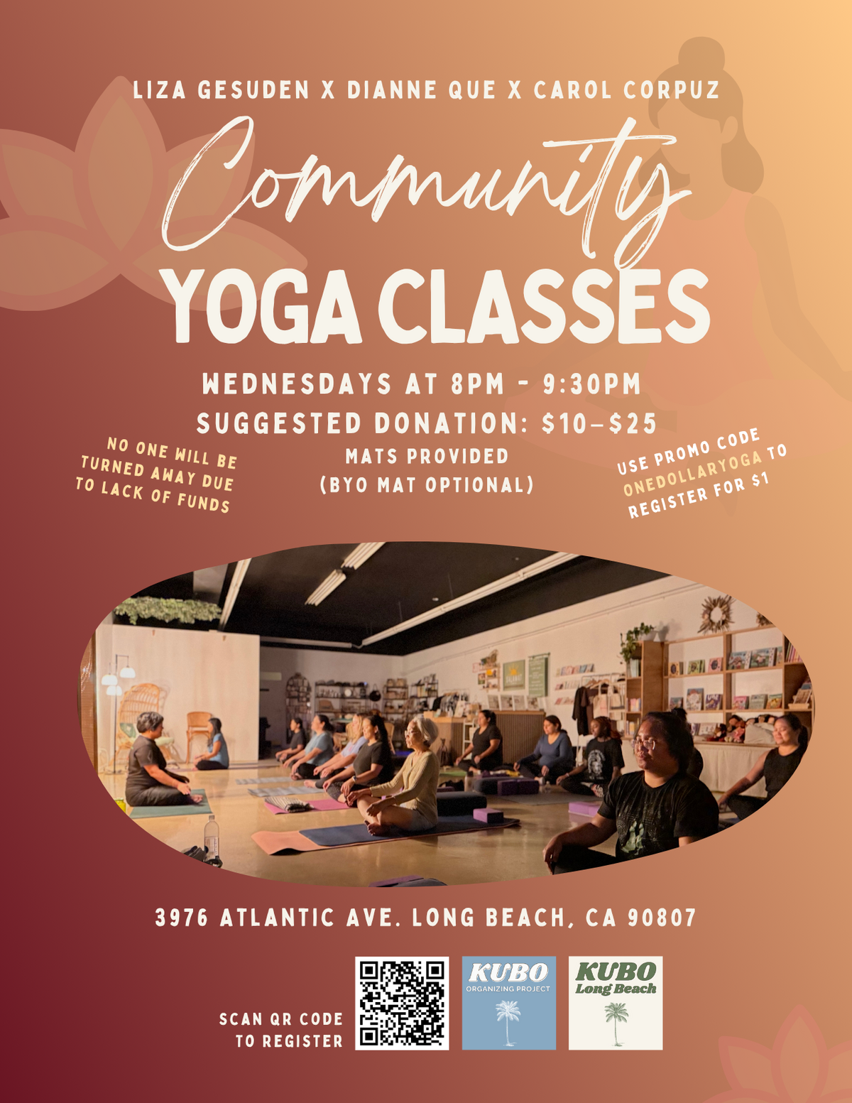 Community Yoga at KUBO LB (Oct 7) Banner