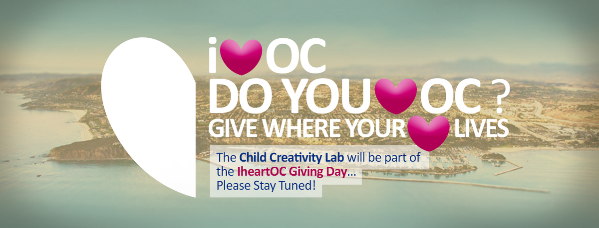 iheartOC Giving Day - Child Creativity Lab Banner