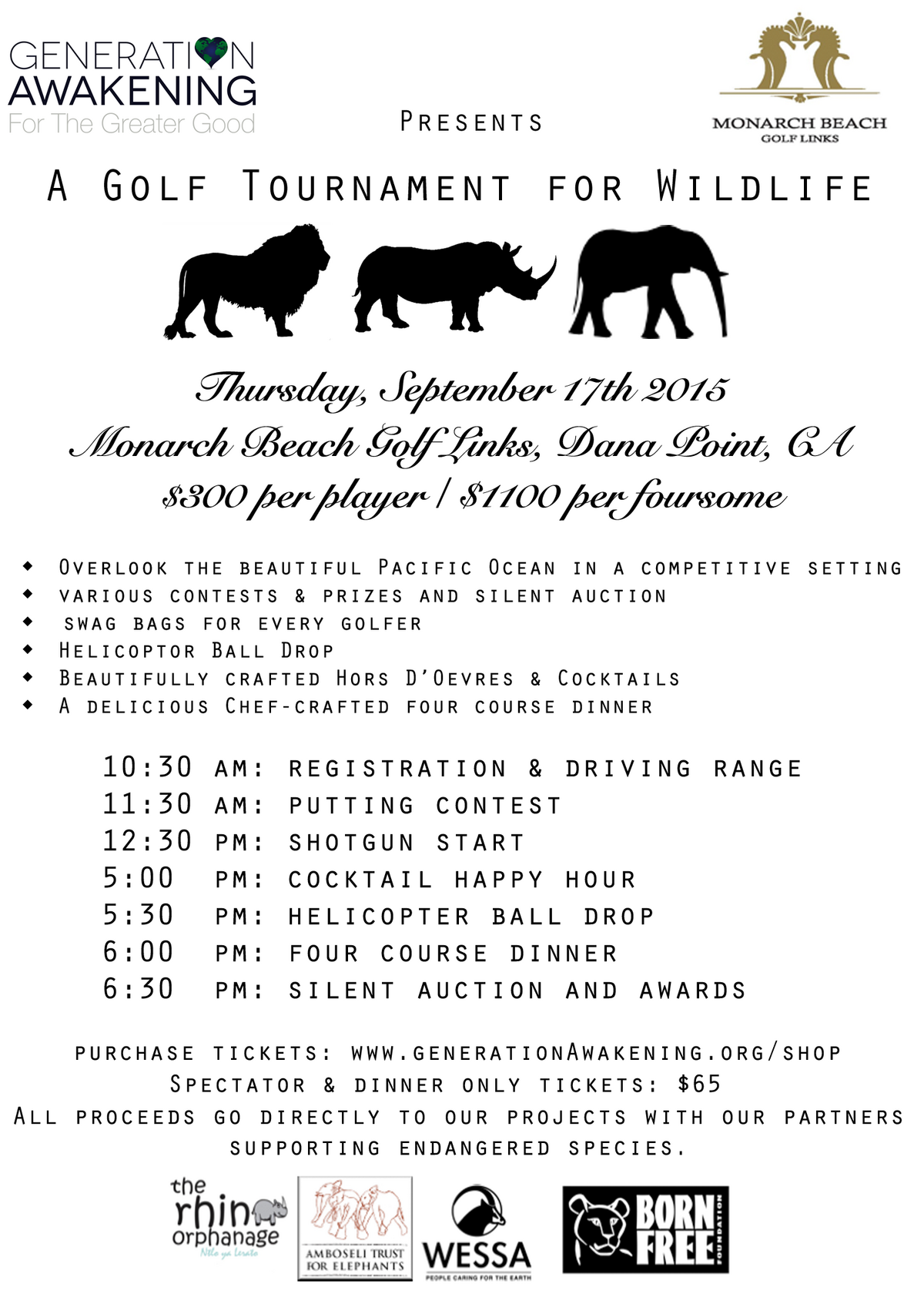 Golf Tournament for Wildlife Banner