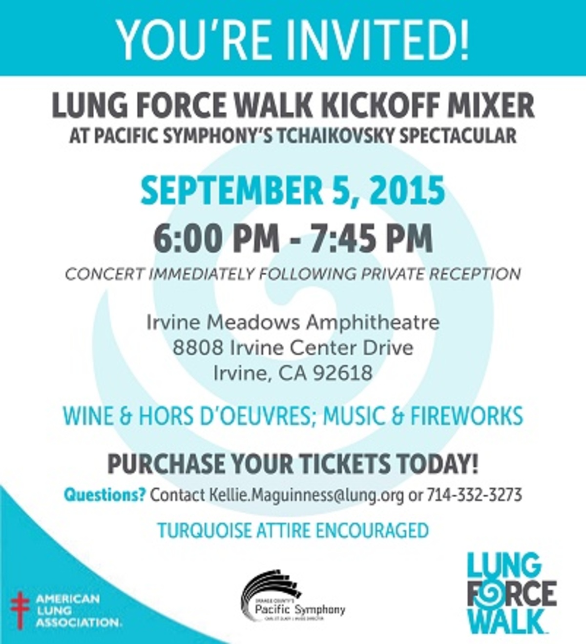 LUNG FORCE Night at Pacific Symphony's Tchaikovsk Spectacular Banner