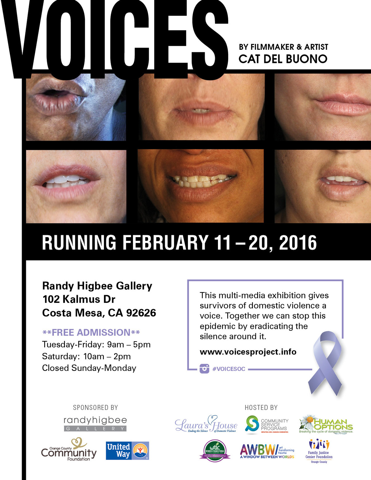VOICES by filmmaker & artist Cat Del Buono Banner