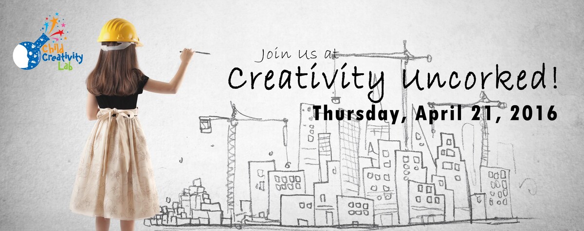 "Creativity Uncorked!" Wine Tasting Fundraiser Banner