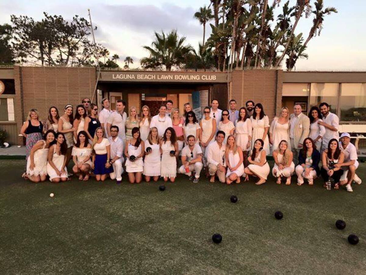 Summer Lawn Bowling Party w/ Public Law Center Banner