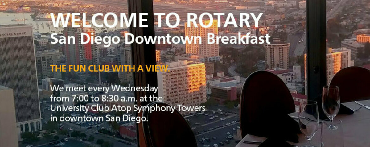 San Diego Downtown Breakfast Rotary Club Banner